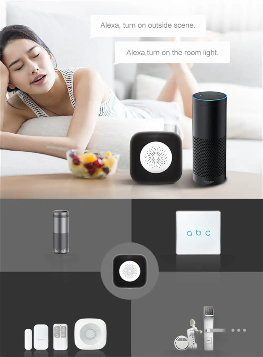 Geeklink умный дом автоматизация Мини хост датчик двери все совместимы с Alexa Google Home Wifi беспроводной пульт дистанционного управления
