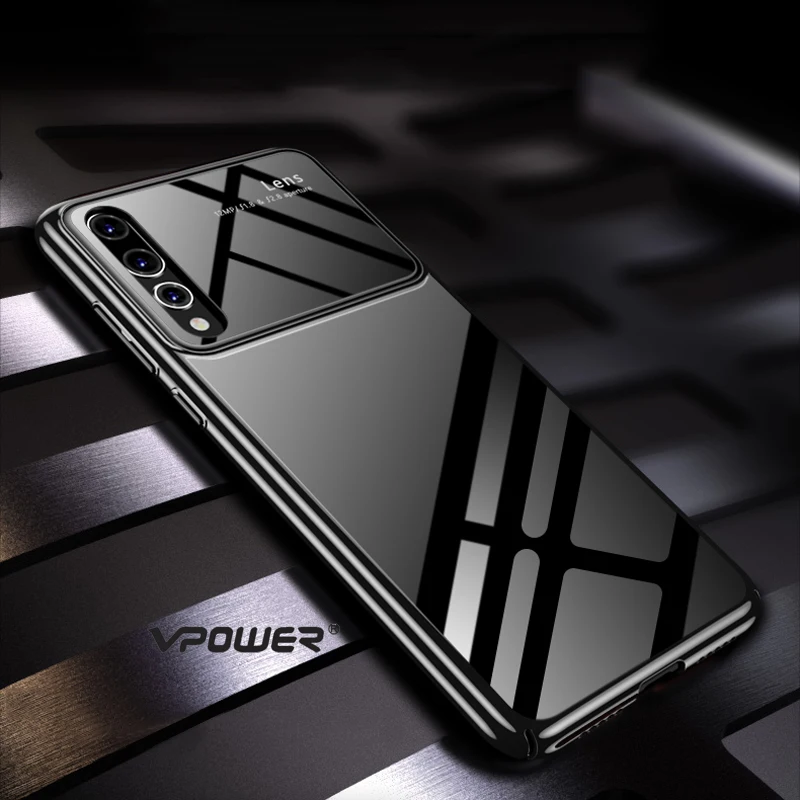 

Huawei P20 Lite Case P20 Pro Back Cover Vpower UV Protection PC+Glass Hybrid Case for Huawei P20/P20 Pro/P20 Lite Phone Covers