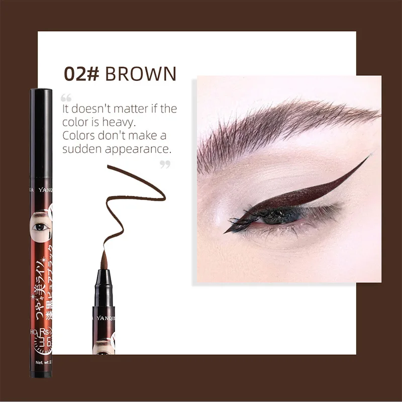 60 шт./партия yanqina 36H черная водостойкая жидкая подводка для глаз Make Up beauty Comestics долговечная подводка для глаз косметические карандаши