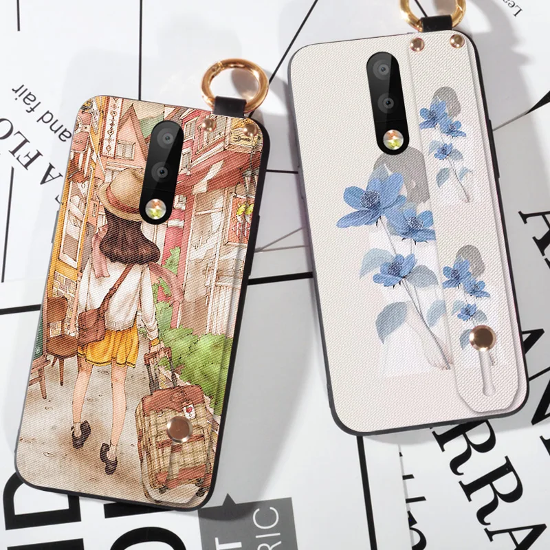 Роскошный чехол с ремешком для Nokia 5 6 7 X5 X6 X7 2018 8 9 красивым цветочным держателем NOKIA