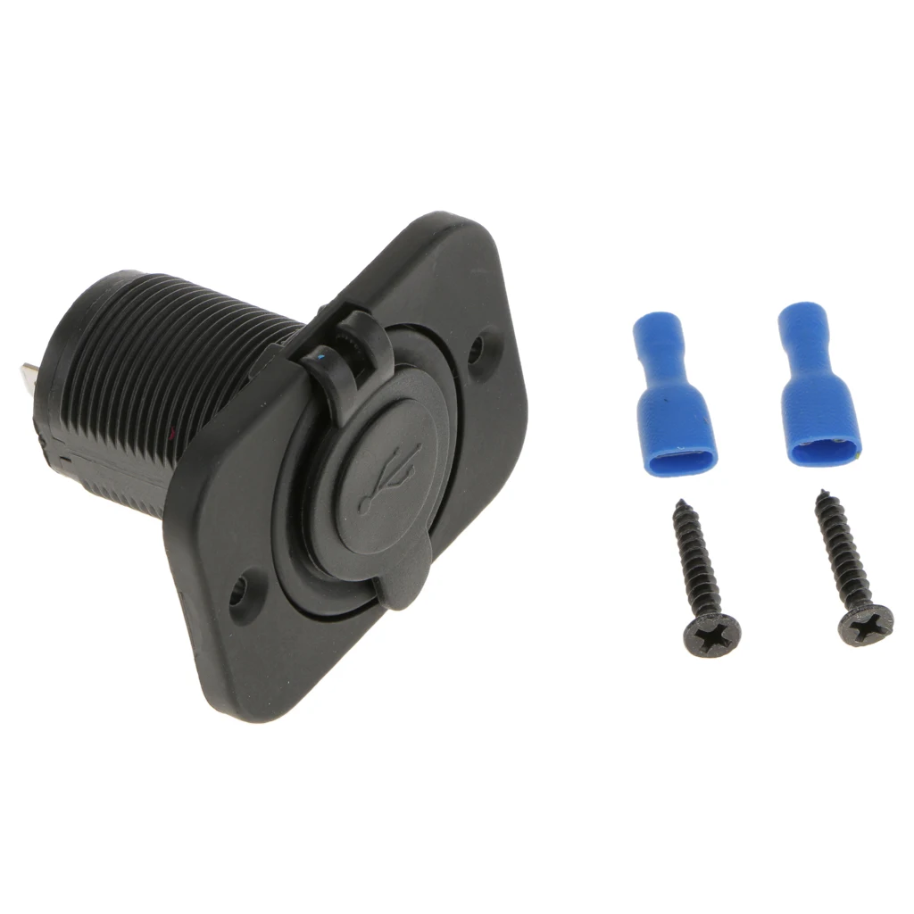 

1A/2.1A Charger Port Socket For Car Boat Motorcycle 12v Dual 2 USB Outlet