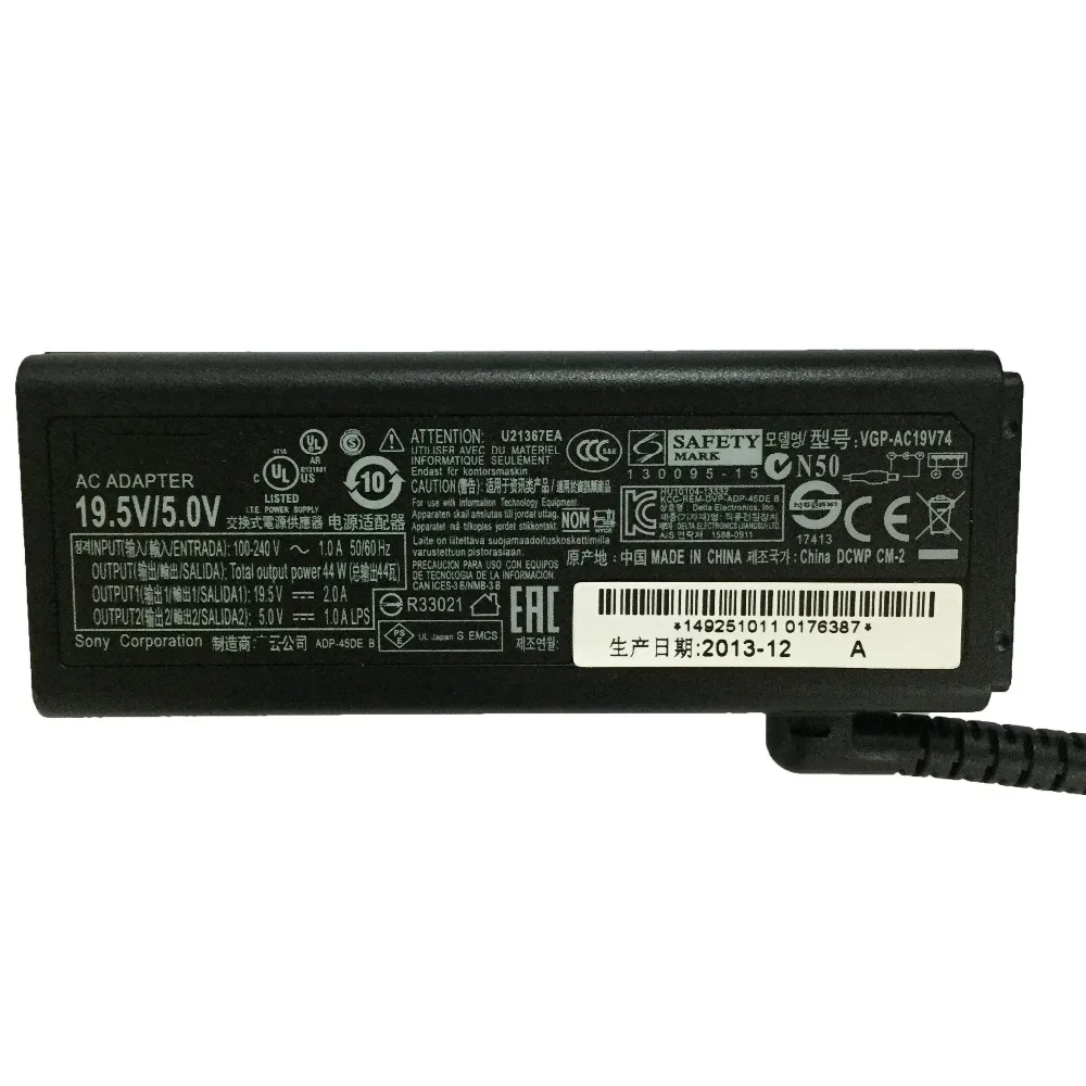 19 5 V 2A 40 Вт новый оригинальный зарядное устройство para Тетрадь VGP-AC19V74 VGP-AC19V73 для Sony