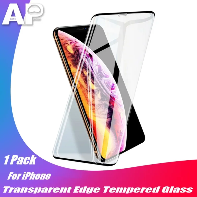 Acespower закаленное стекло для iPhone 11 Pro 11Pro 7 8 Plus X XR XS MAX прозрачный край 9H полное