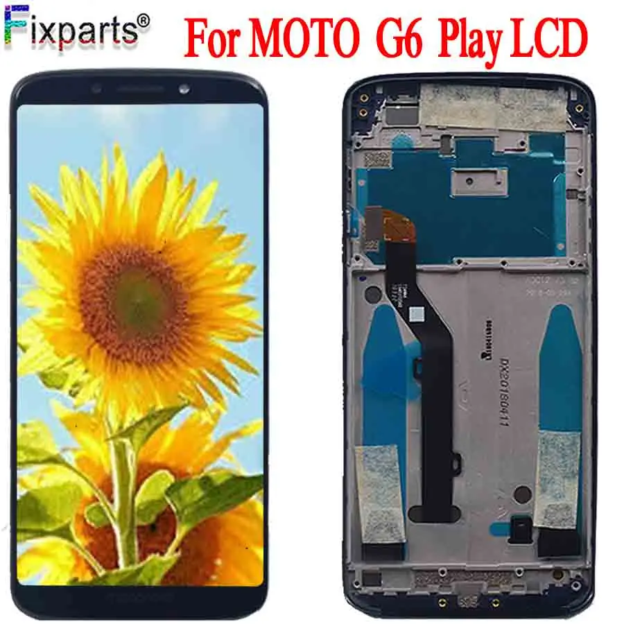 Для Motorola Moto G6 Play LCD XT1922 дисплей кодирующий преобразователь сенсорного экрана в