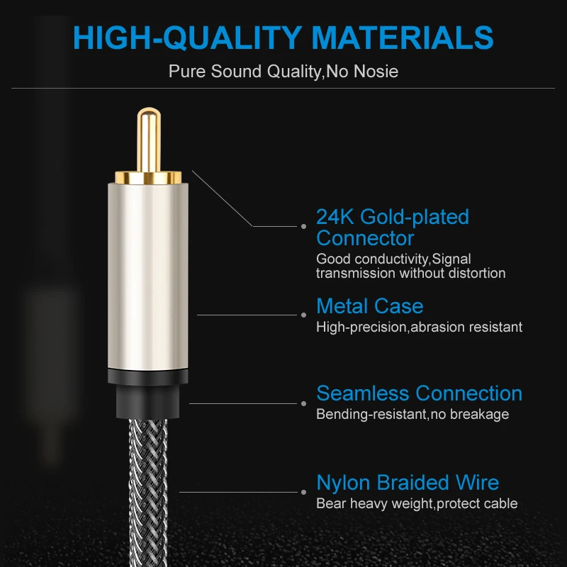 HIFI 5 1 SPDIF RCA коаксиальный Aux цифровой кабель адаптер Jack AV вспомогательный аудио