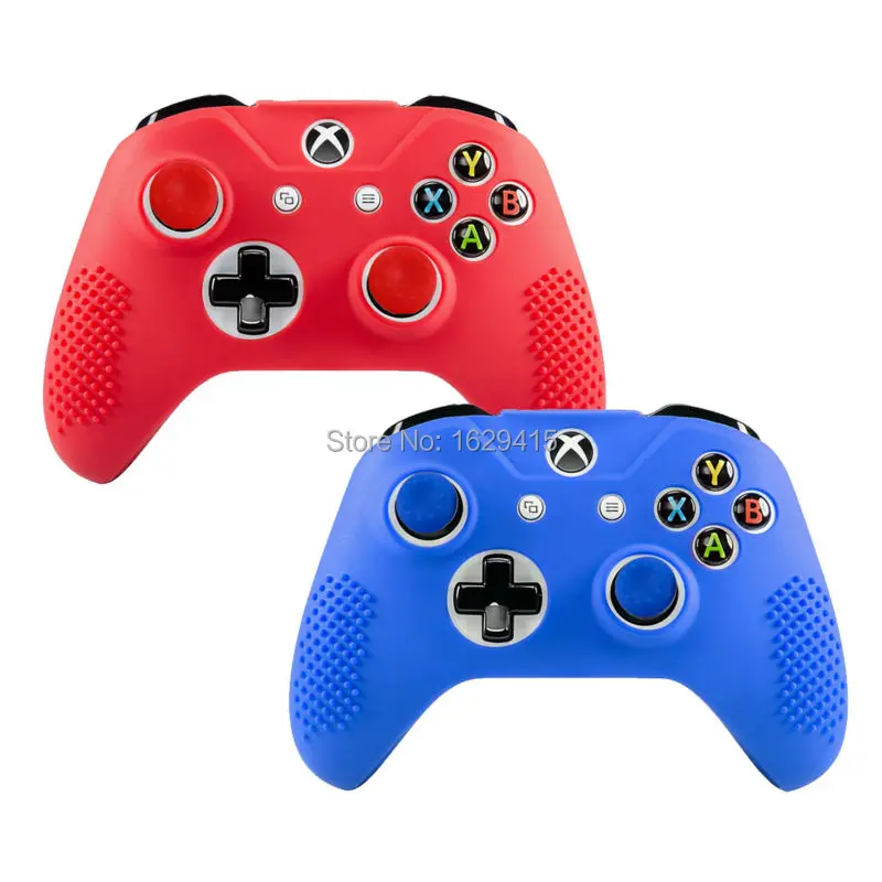 IVYUEEN 2 x мягкий Противоскользящий силиконовый резиновый чехол для Xbox One X S тонкий контроллер+ 4 x палочки для большого пальца