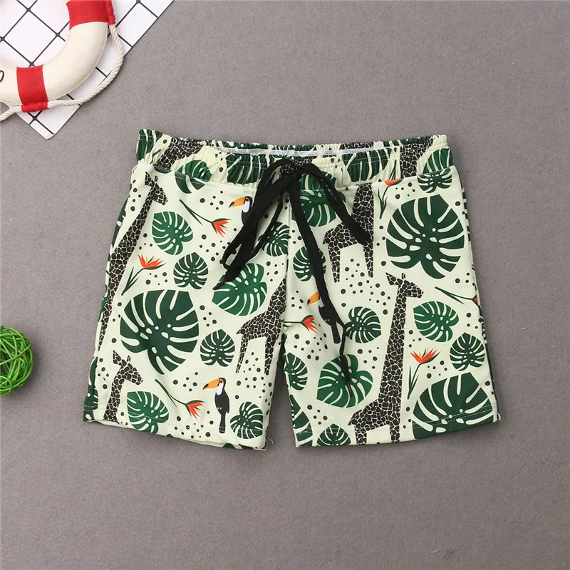 Семейные купальники для мамы, папы, детский купальник, летний купальный костюм, бикини для женщин и девочек, мужские трусы с жирафом, пляжная одежда
