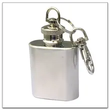 Мини колба из нержавеющей стали брелок для ключей 1 унция|flask