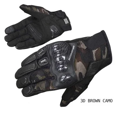 Brown Camo GK 197 Углеродные защитные 3D перчатки из сетки для езды на велосипеде, мотокросса, велосипедные защитные перчатки с полным пальцем, мужские перчатки камуфляж - Цвет: Brown Camo
