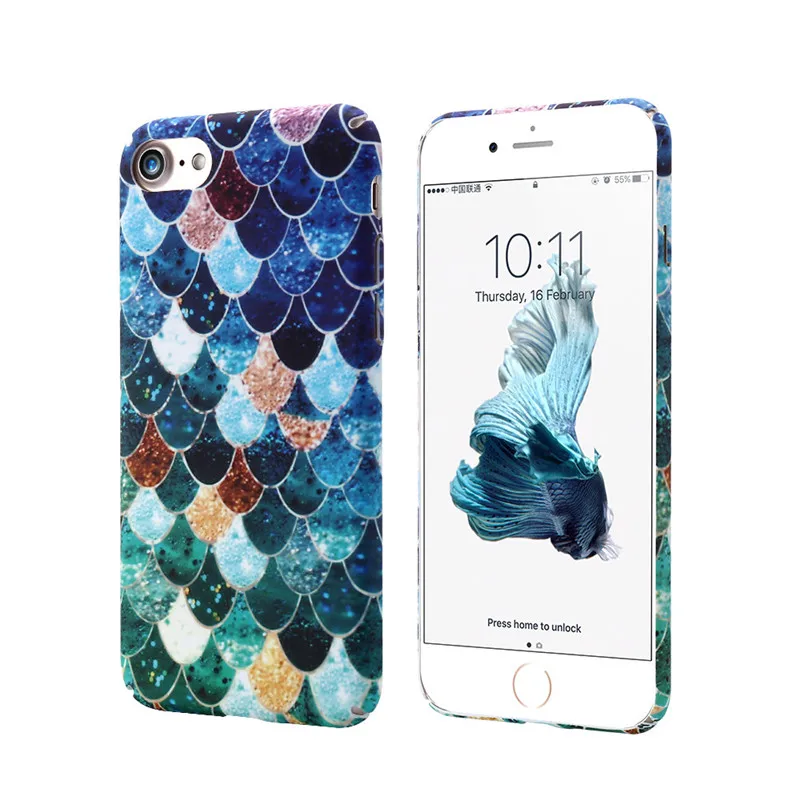 3D Русалка чехол для iPhone 5 5S 6 6S 7 7 Plus Чехлы для Samsung Galaxy A3 A5 S7 S7 края для Xiaomi Mi5 Huawei P9 P9 плюс крышка чехол на айфон 6s чехол на айфон 5s бампер на самсунг а 5 2017бампер на айфон 6 - Цвет: Mermaid Scale