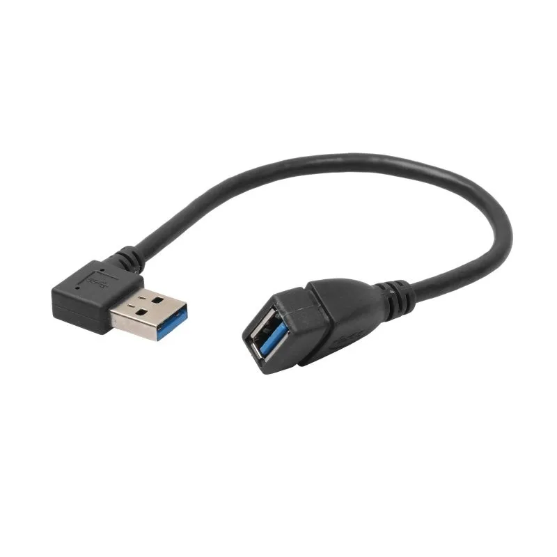 1 шт. USB 3,0 правый угол 90 градусов Удлинительный кабель для мужчин и женщин адаптер Шнур USB кабели