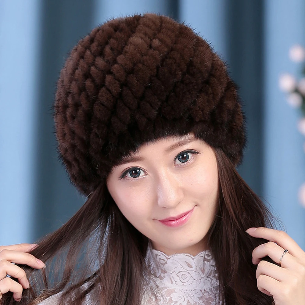 Новая зимняя меховая шапка из натуральной норки женские туфли лодочки на высоком