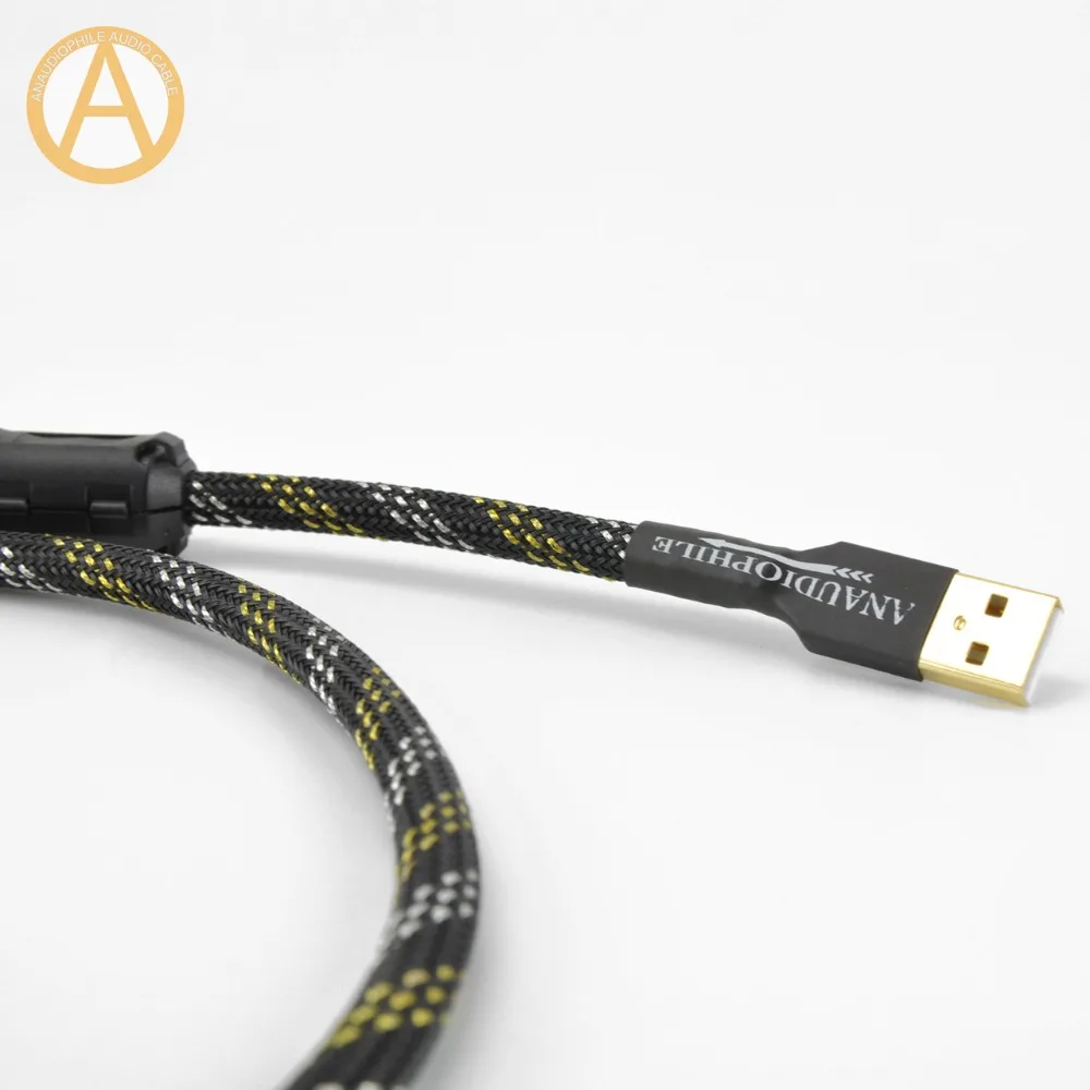HIFI USB кабель 4N OFC USB кабель для передачи данных тип А-тип в кабель USB аудио-видео кабель для USB DAC компьютерный ноутбук проектор