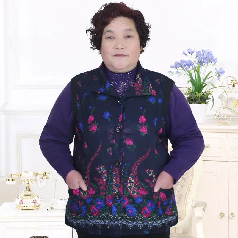 Большие размеры 8Xl 7xl 6xl 5Xl жилет для мамы среднего и старшего возраста плюс размер