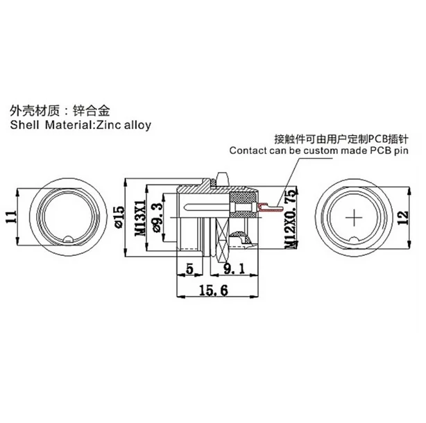 10 пар штекерных и гнездовых разъемов диаметр 12 мм|connector socket|connector circularplug socket connector |