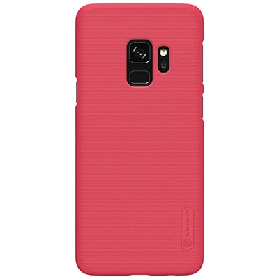 Красный Чехол для Samsung Galaxy S10 S9 S8 Plus NILLKIN супер матовый защитный чехол для Samsung S10 Подарочный держатель для телефона - Цвет: Красный