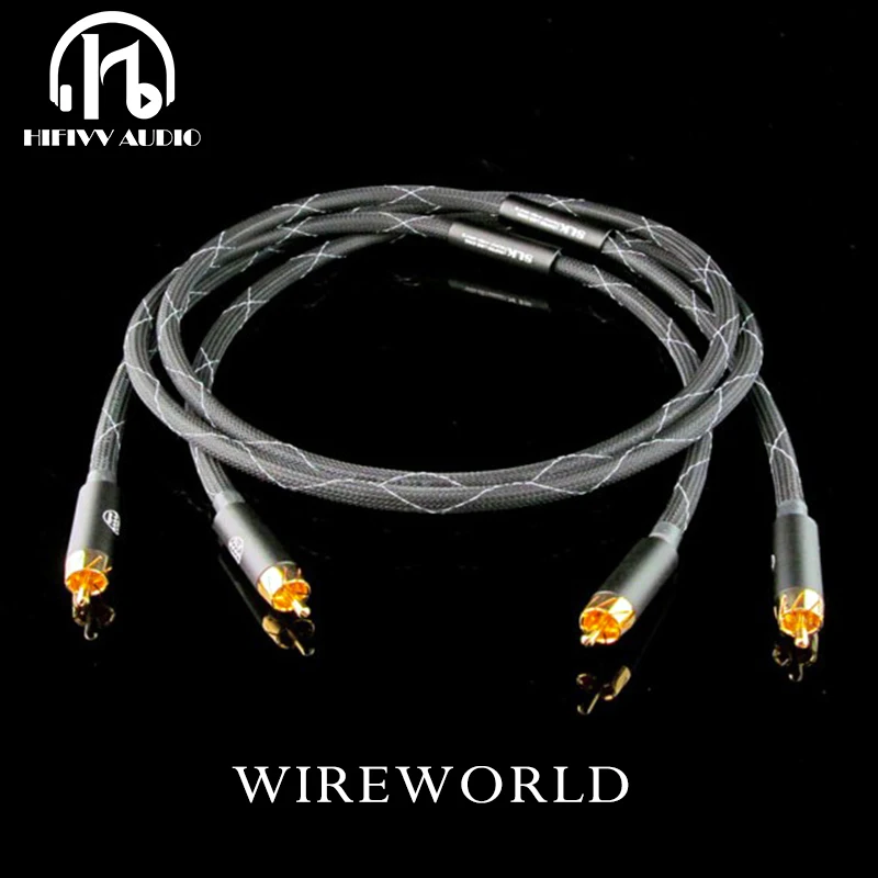 HI Fi усилитель RCA кабель аудио динамик проводной 6N бескислородная медь 0 5 м 1 2
