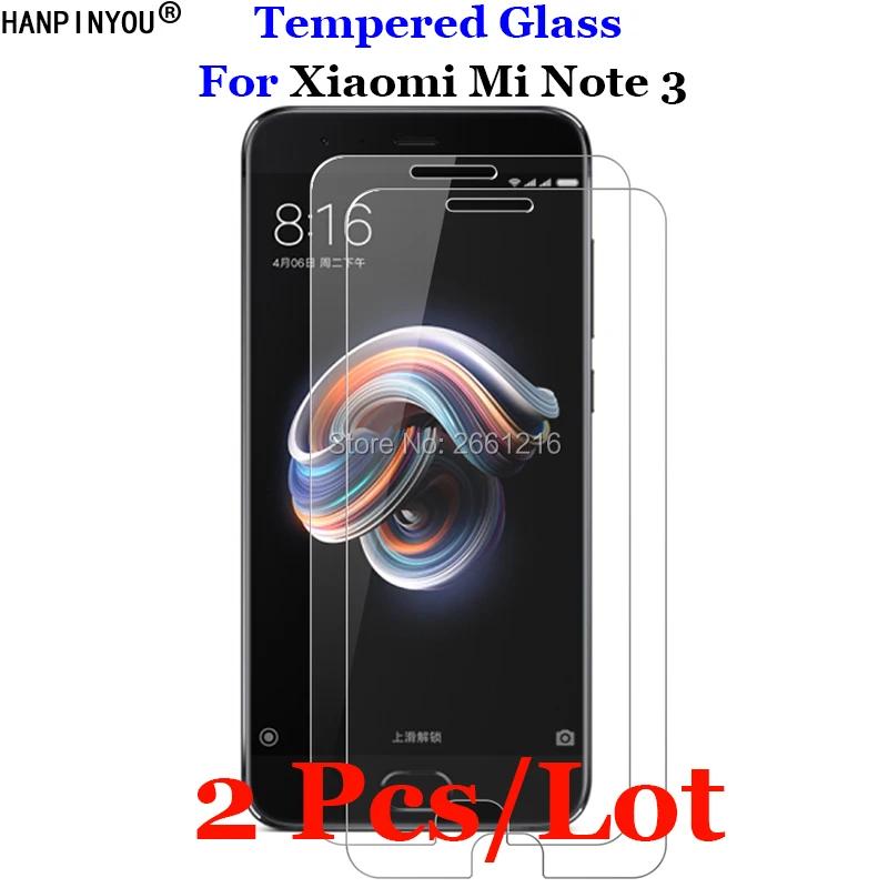 

2 Pcs/Lot For Xiaomi Mi Note 3 Tempered Glass 9H 2.5D Premium Screen Protector Film For Xiaomi Mi Note3 5.5"
