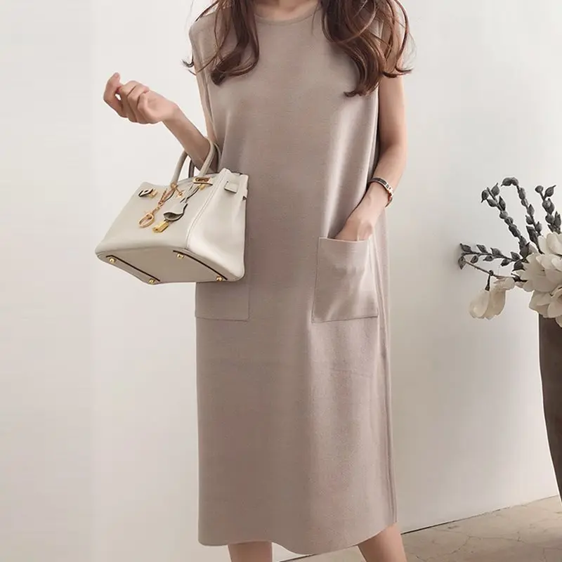 Летнее японское стильное элегантное простое белое винтажное женское миди платье