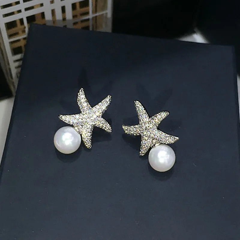 Серьги GLE5303AY женские с микро-инкрустированными цирконами | Украшения и