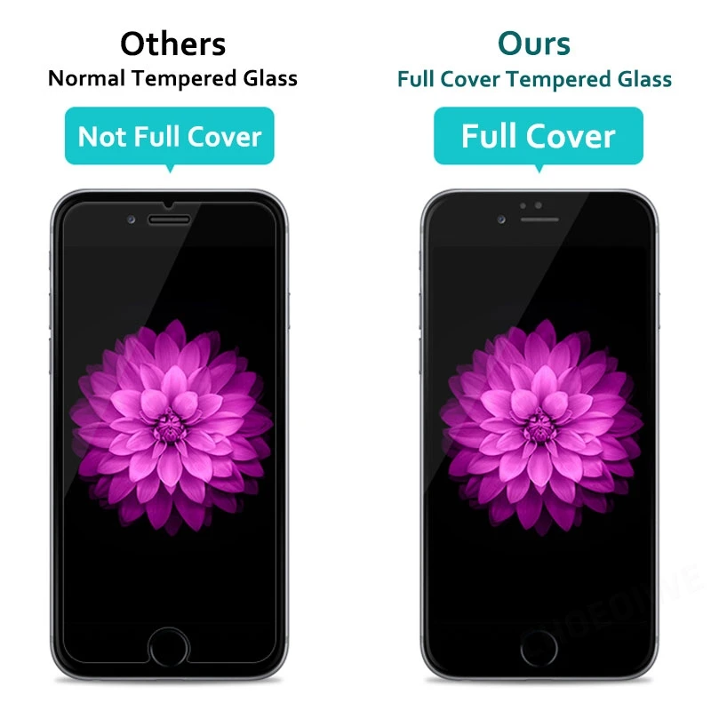 CHOEOIWE for iPhone 8 6 6s 7 Plus Explosion-Proof Full Cover Glasses Screen Protectors X 10 9H Tempered Glass Film | Мобильные
