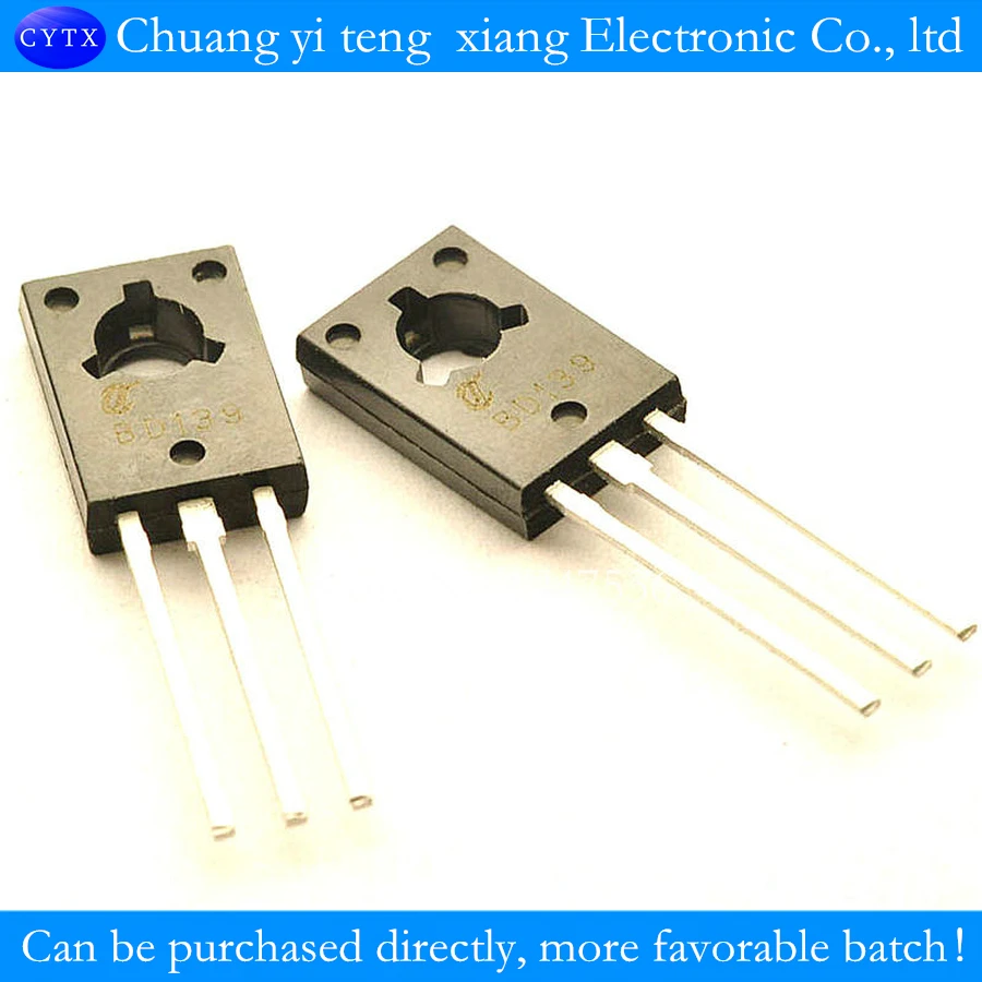 

1.5 A / 80Vpower triode BD139 NPN transistor TO-126 (100PCS/lot)