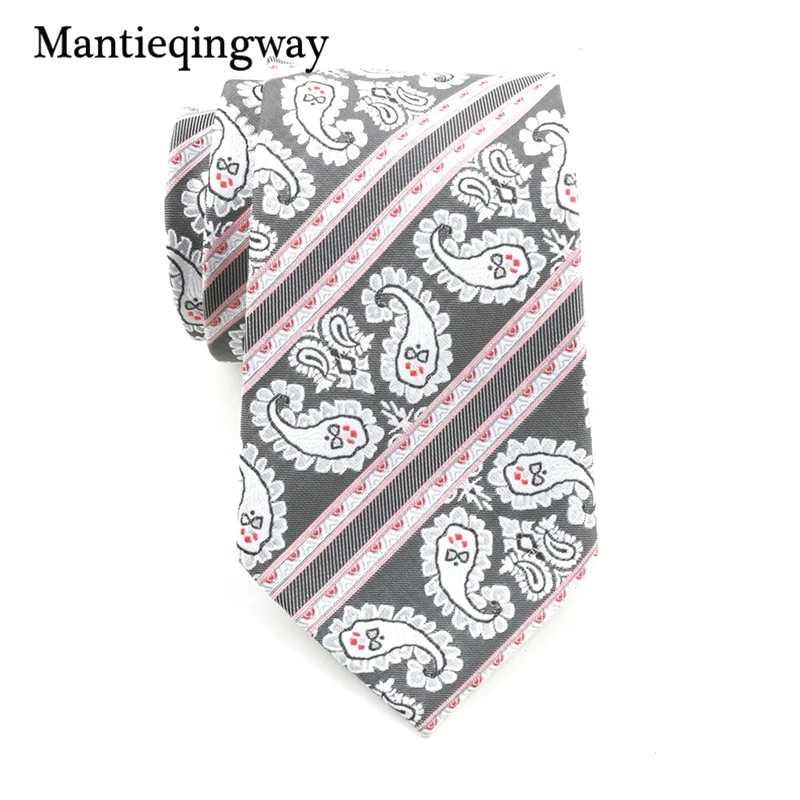 Mantieqingway 8 см Бизнес Цветочные галстук для мужские Костюмы Свадебные полиэстер Средства ухода за кожей Шеи Галстук corbatas модные кешью печатных Галстуки для мужчин