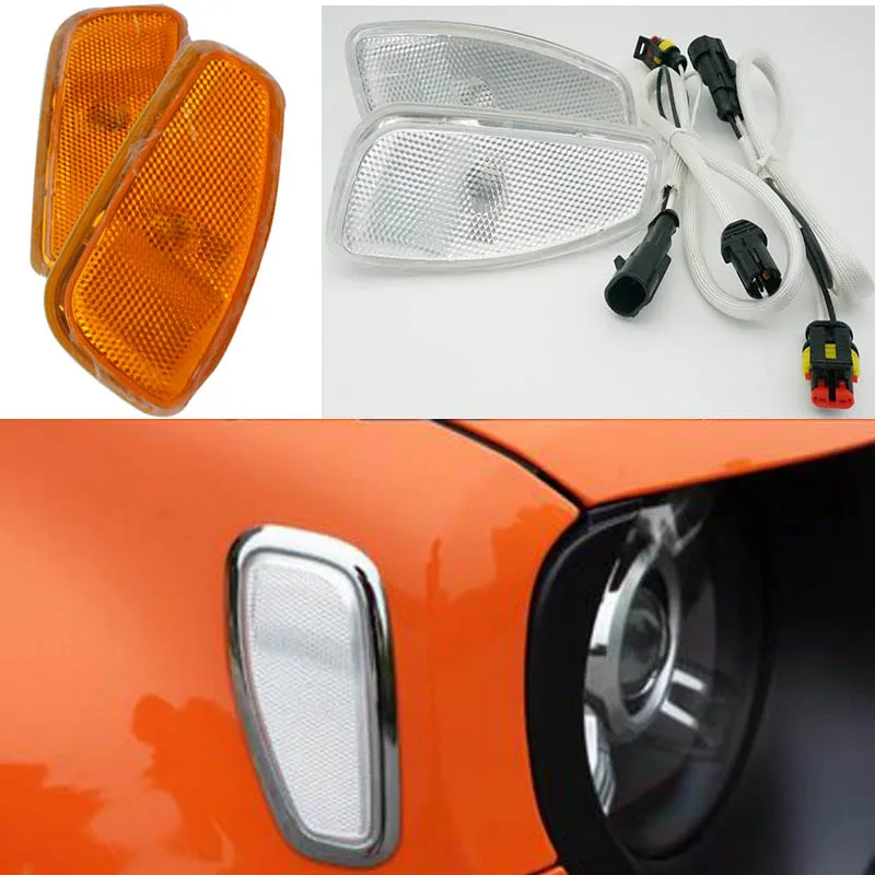 

For Jeep Rendgade Accessories Front Turn Side Signals Lights & Cover Set For Jeep Rendgade 2015-2016 2pcs