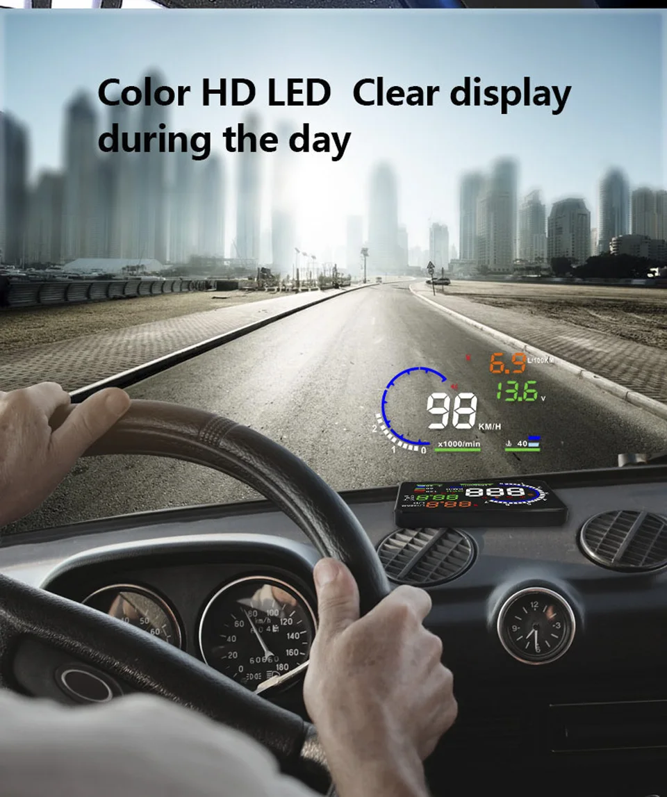 A8-OBD2-HUD gps Head Up дисплей автомобиля Спидометр лобовое стекло Speedo Projetor