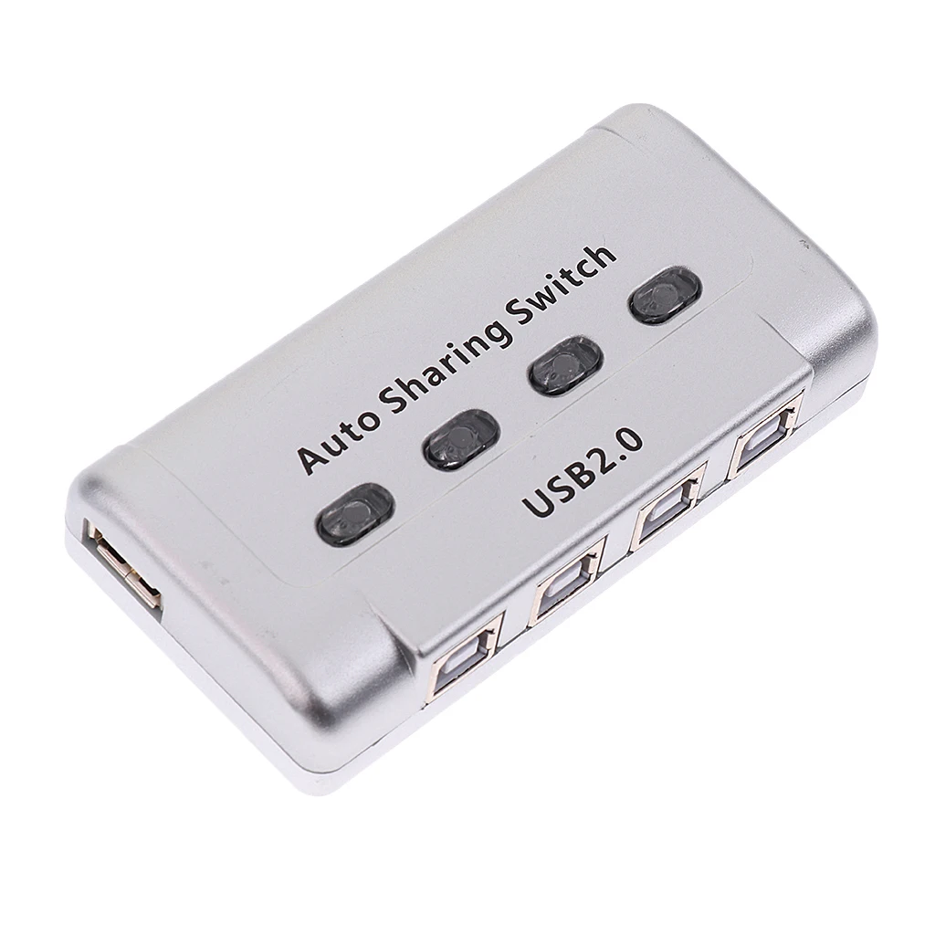 4 порта USB 2 0 Автоматический Обмен Переключатель концентратор переключатель для