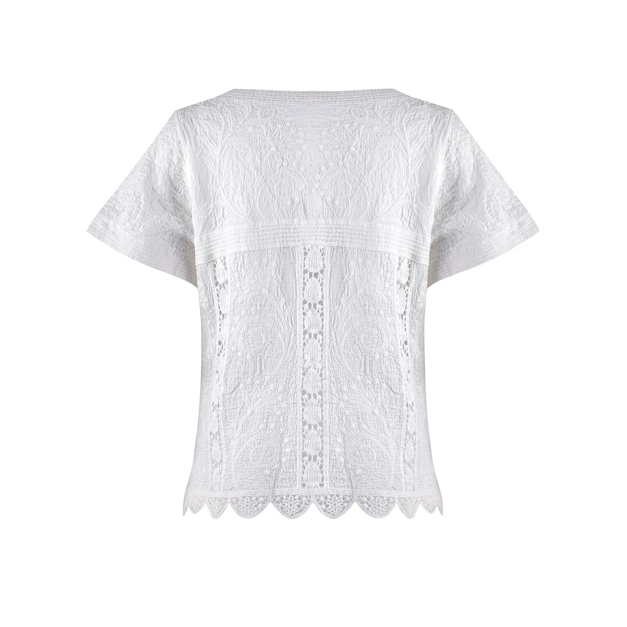 Merderheow New Europe 2017 Summer Women's Lace Hollow Out Blouses Shirts Female Casual Clothing Sexy Tops L562 |