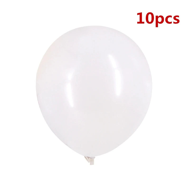 10pcs white latex Набор воздушных шаров для футбола, черно-белые латексные шары Конфетти Для маленьких мальчиков с днем рождения, воздушные шары для украшения детских игрушек - Цвет: 10pcs white latex