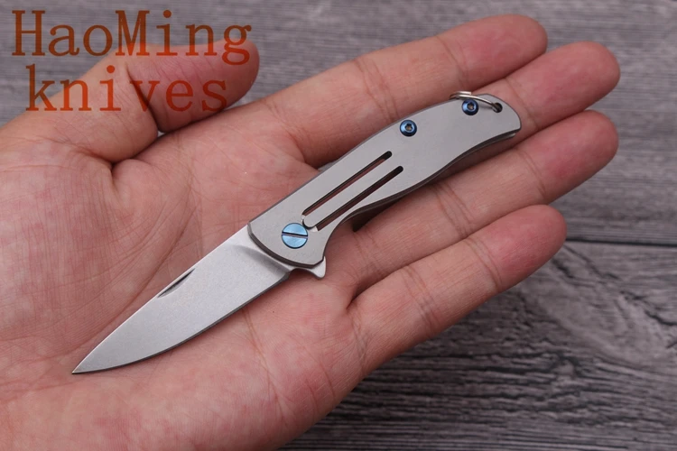 Мини брелок на цепочке складных ножей для улицы охоты кемпинга EDC инструменты D2