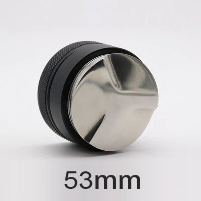 Black 53mm Регулируемый 304 нержавеющая сталь кофе эспрессо трамбовщик три угловых наклона база регулируемые распределительные инструменты Прямая поставка - Цвет: Black 53mm