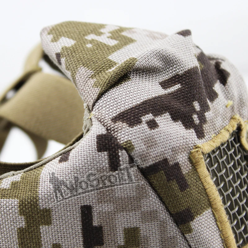 WoSporT Sinairsoft Военная Тактическая V5 модульная 1000D Cordura Защита рта полумаска для лица