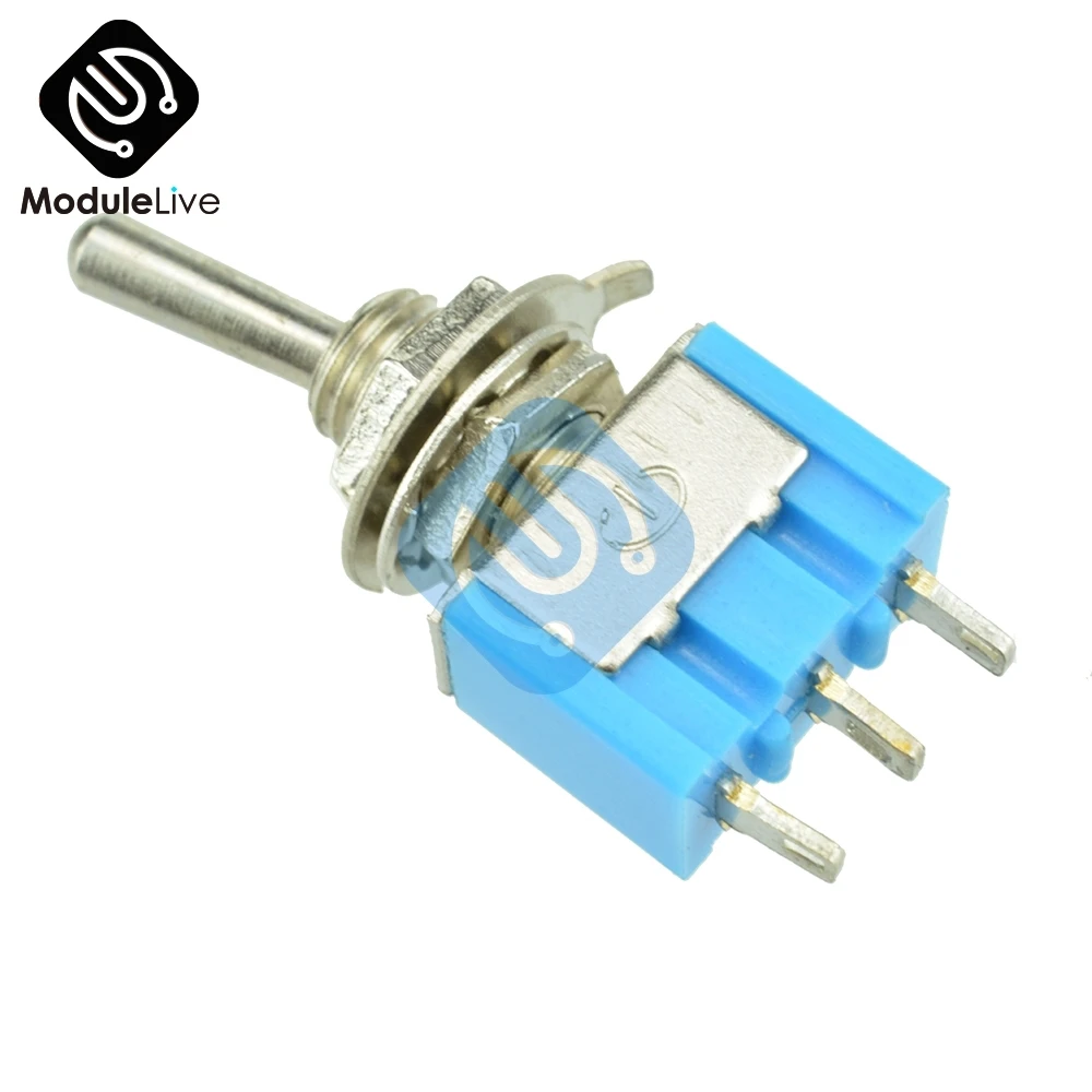 10 шт. DIY 3 Pin P Mini 6A SPDT 3A 250V AC 125V MTS 102 2 Позиции вкл н переключатель модуль выключателя c