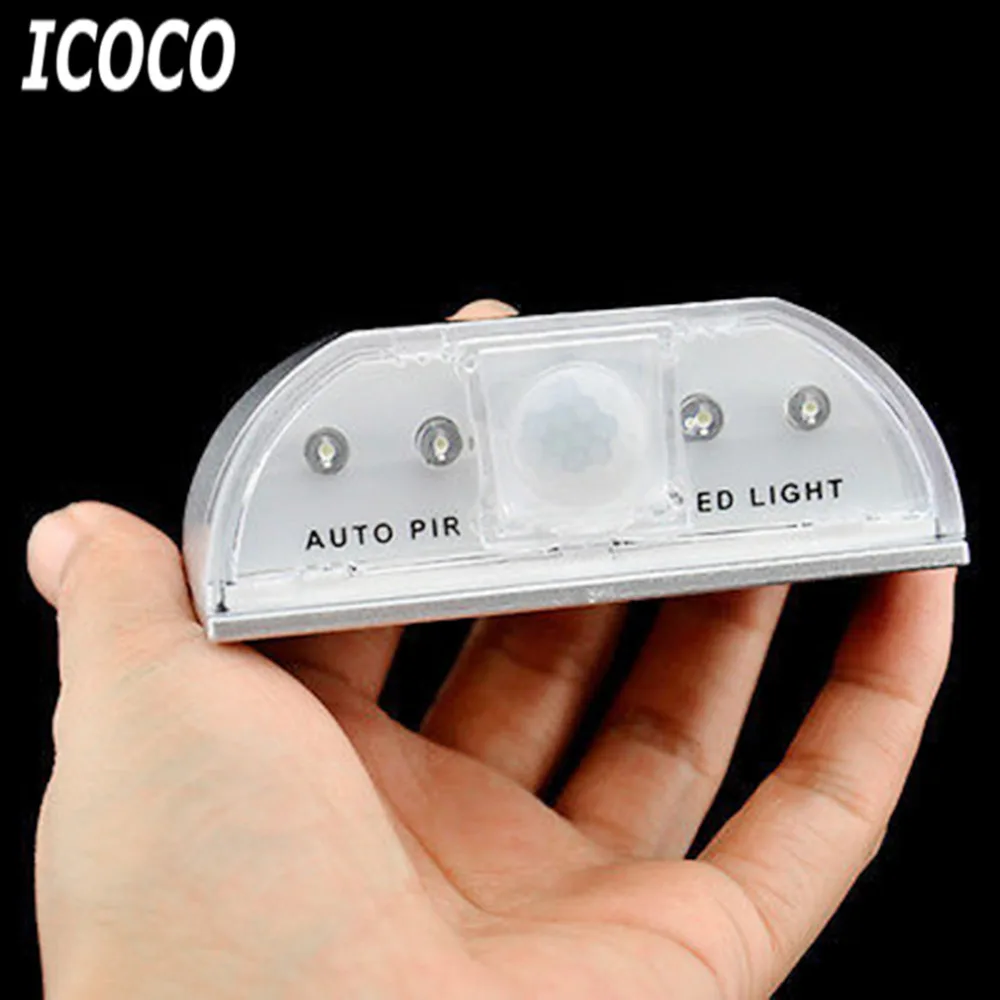 1 шт. инфракрасный датчик движения ICOCO с 4 светодиодами|led wireless|auto lamp sensorwireless infrared
