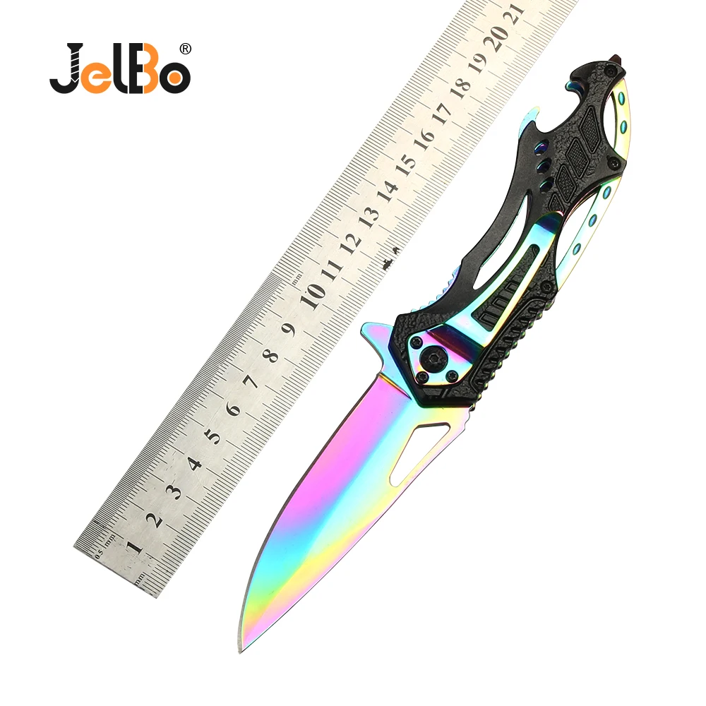 JelBo 3 разных цвета складной нож 3CR13 из нержавеющей стали портативный карманный