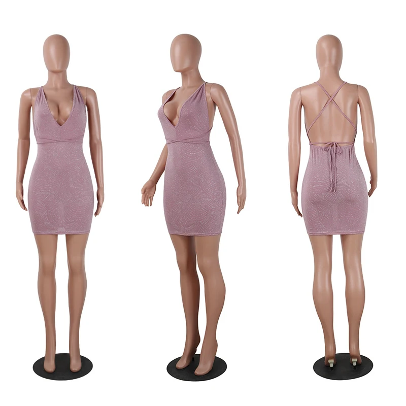 Fashion Women Dress Sleeveless New Style Sexy Robe Femme V Neck Vestido De Festa Nightclub Party Dresses | Женская одежда
