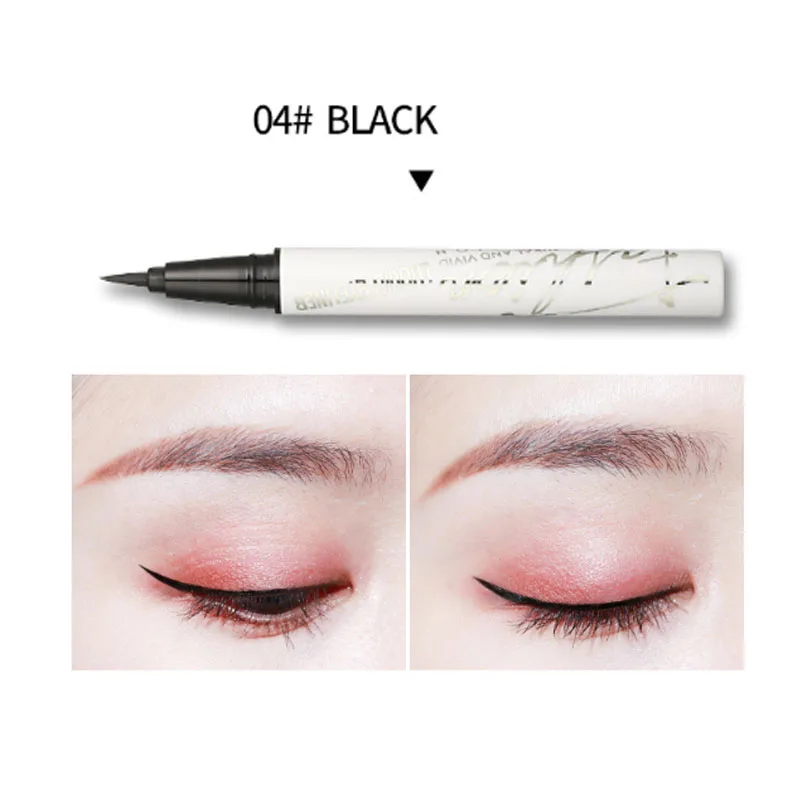 Подводка для глаз SUIKONE cool black мягкая водостойкая красно-коричневая подводка