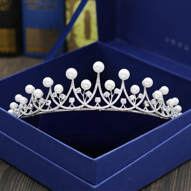 Red Trees Brand Luxury AAA Cubic ZIrcon Tiaras de noiva High Quality Wedding Hair Accessories Bridal Princess Crown | Украшения и