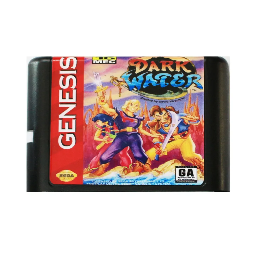 Пираты темно воды 16 бит MD карточная игра для Sega игры SEGA Mega Drive Genesis|pirates of dark water|game