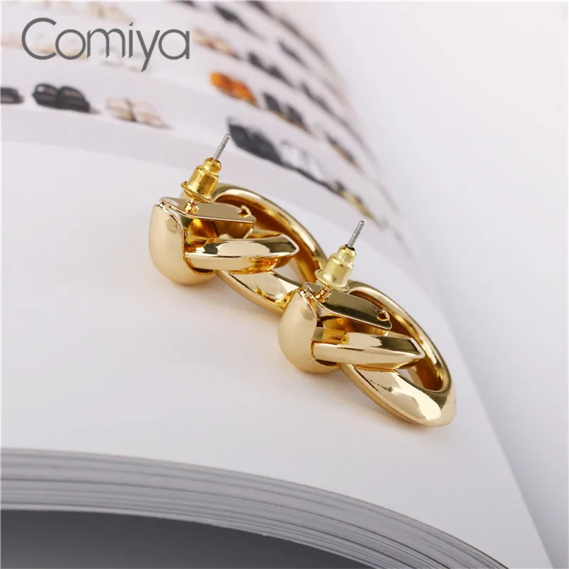 Женские серьги Comiya Aliexpress золотистые из цинкового сплава в Корейском стиле