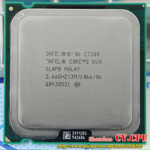 Процессор Intel Core 2 Duo E7300 cpu (2 66 ГГц/3 м/1066 ГГц) Socket 775 Бесплатная доставка|socket 775|e7300