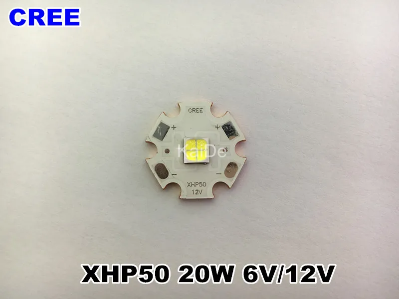Печатная плата CREE XHP50 2546lm 18 Вт 20 6 в 12 В мм ультра высокая яркость холодный белый 6500K