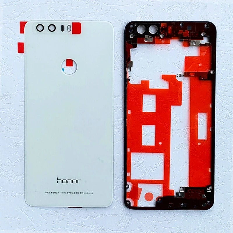 Новый для Huawei Honor 8 передний средний ободок + Крышка батарейного отсека задний