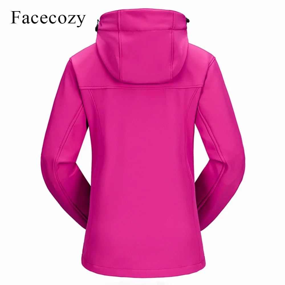 Facecozy Женская флисовая зимняя теплая куртка для пешего туризма пальто с капюшоном