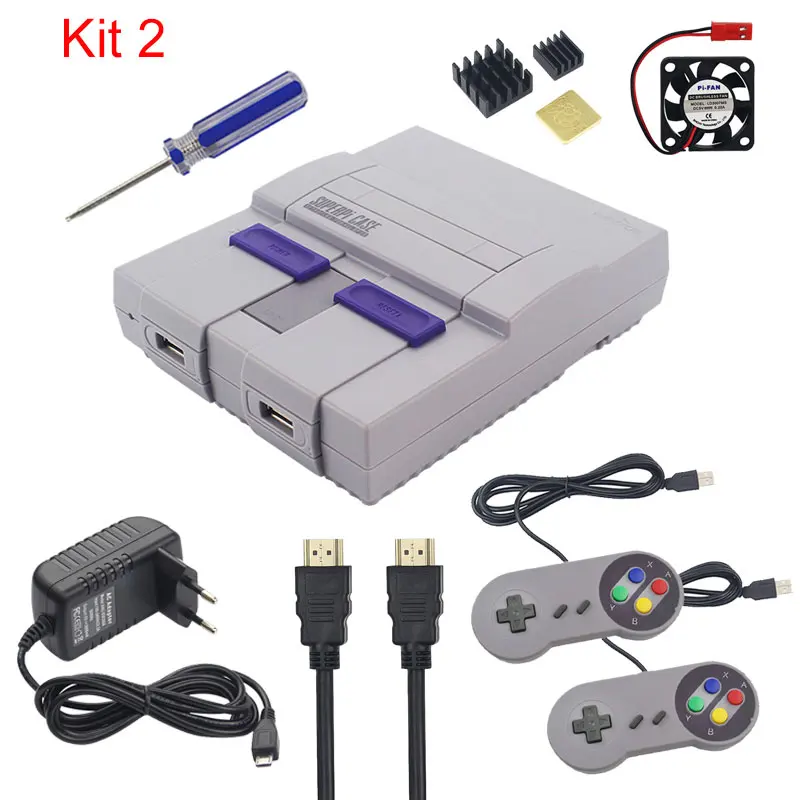 Чехол Retroflag SUPERPi+ геймпад+ sd-карта 32 ГБ+ адаптер питания 3 А+ радиатор+ HDMI для Raspberry Pi 3 Model B - Color: Kit 2
