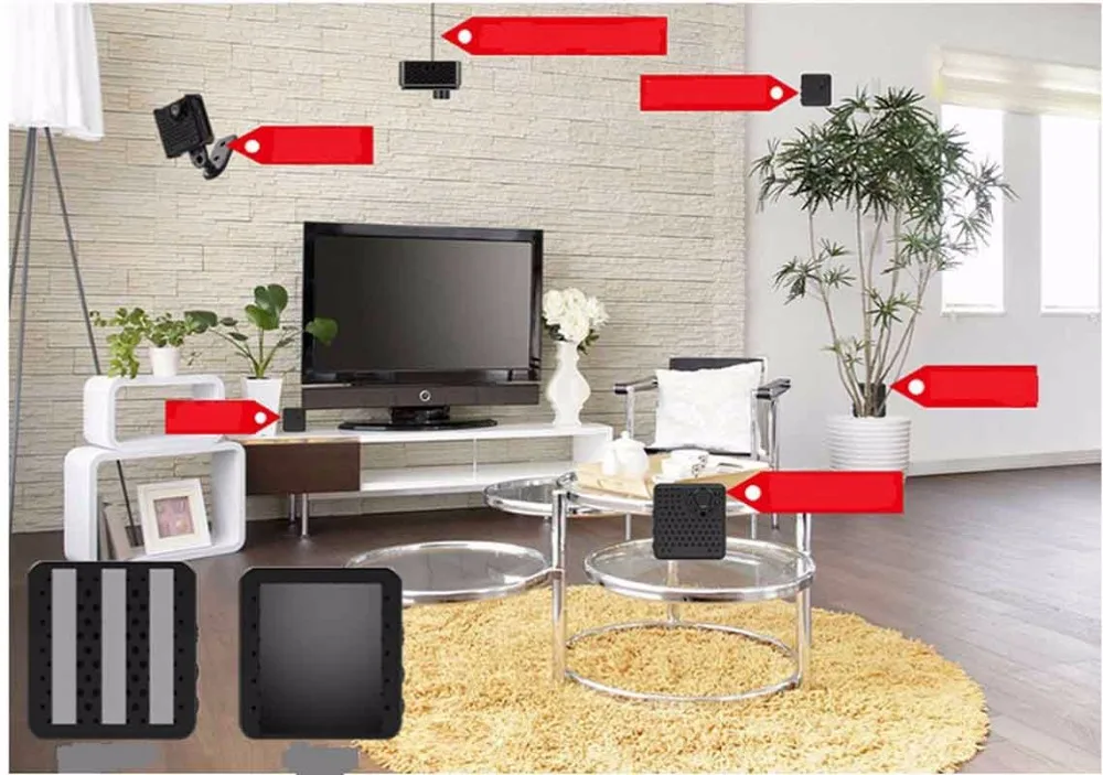 VRFEL видный объектив Мини камера 170 градусов беспроводной ночного видения 1080P