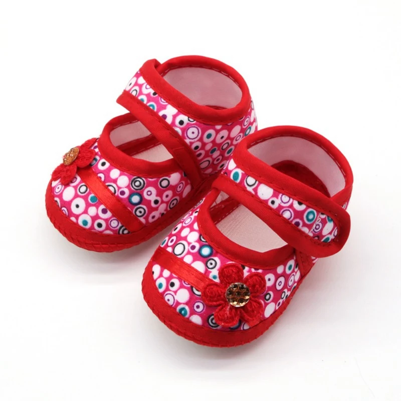 

Baby Girl Shoes Spring Breathable Anti-Slip Flower Shoes Casual Sneakers Toddler Soft Soled First Walkers